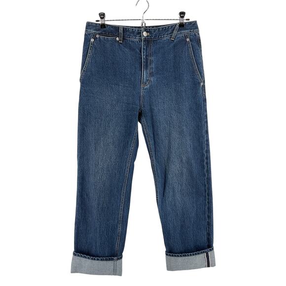 Tibi Selvage Dark Denim Alec Slouch Denim Jeans Size 26 - Picture 3 of 6